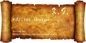 Kálai Ibolya névjegykártya
