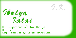 ibolya kalai business card